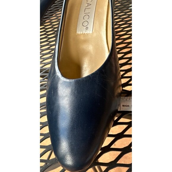 Foley's Calico Mid-Heel Navy Dress Shoes Women's Size 6M (READ) - Picture 13 of 16